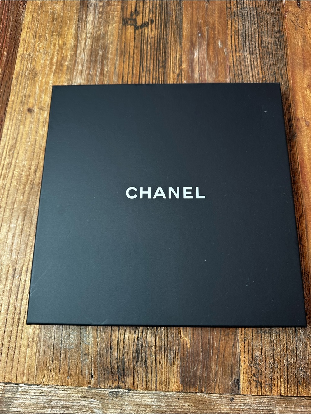 CHANEL Black and White Gift Box with Branded Ribbon